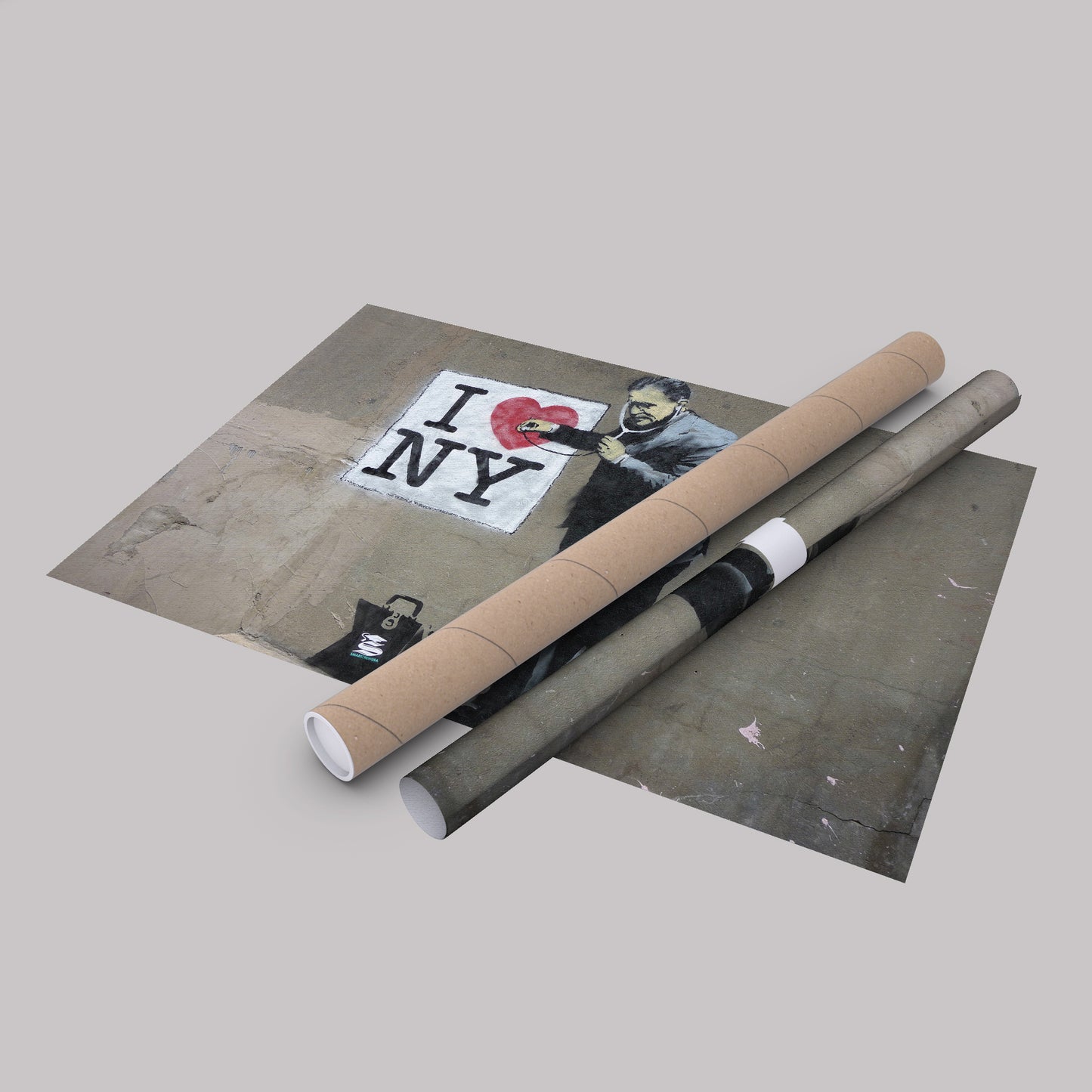 Banksy 'Love New York' Canvas Print - Framed Wall Art