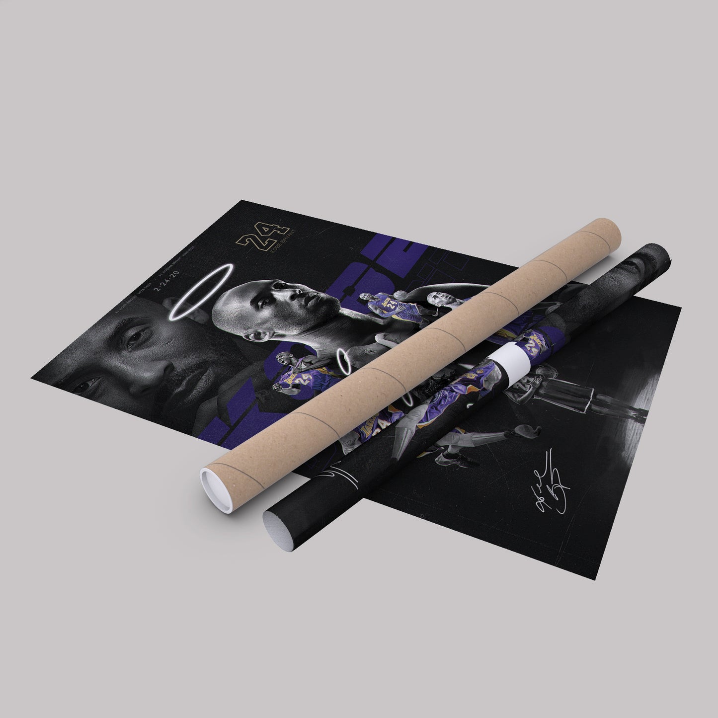 Mamba Out Kobe Bryant 2-24-20 Basketball Canvas Art – A Lasting Tribute