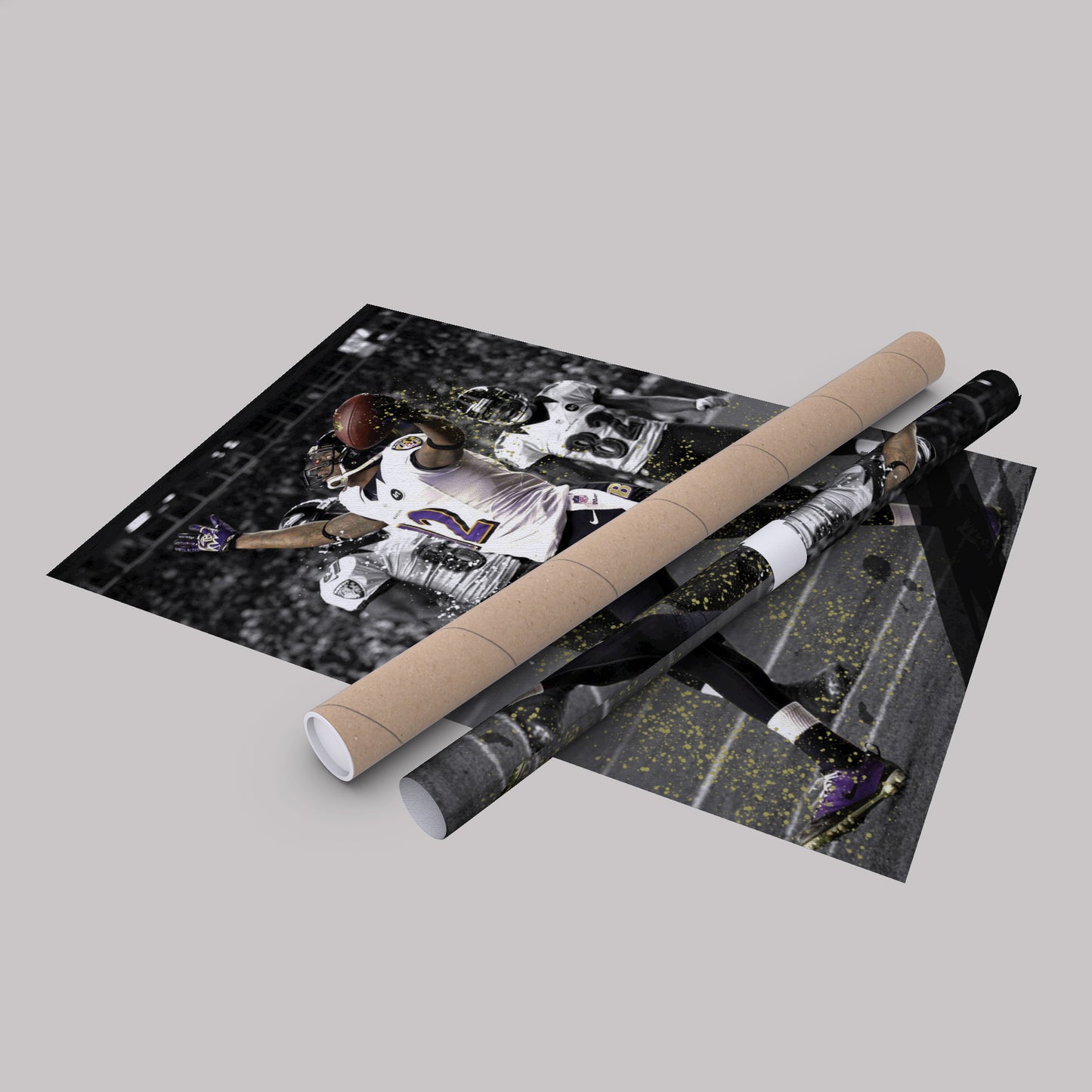 The Mile High Miracle Canvas Art - NFL Ravens vs. Broncos Wall Decor