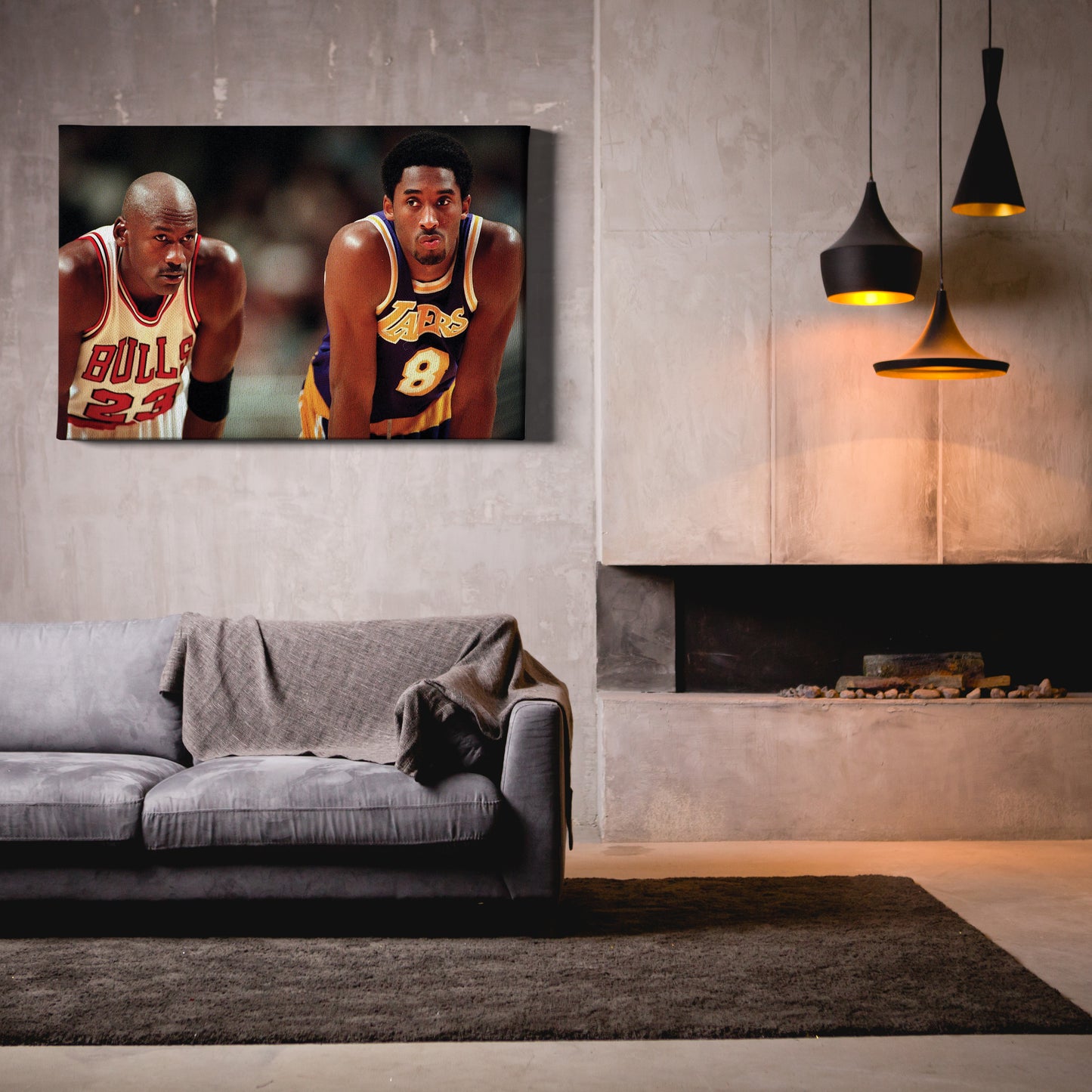 Michael Jordan Kobe Bryant Poster NBA Legends Canvas Poster Wall Art Print Home Decor Framed Art