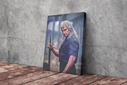 Geralt of Rivia Art Poster The Witcher Tv Series Wall Art Home Decor Hand Made Canvas Print