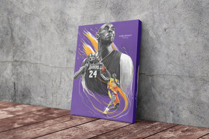 The Legend Kobe Bryant Art Lakers Canvas Poster Wall Art Print Home Decor Framed Art