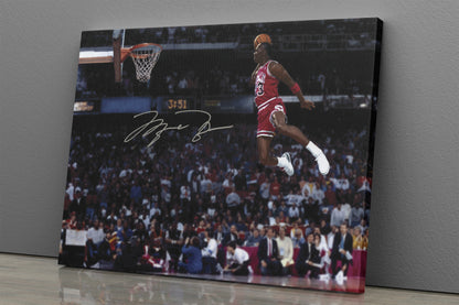 Jordan Poster Slam Dunk with Sign Canvas Wall Art Home Decor Framed Art