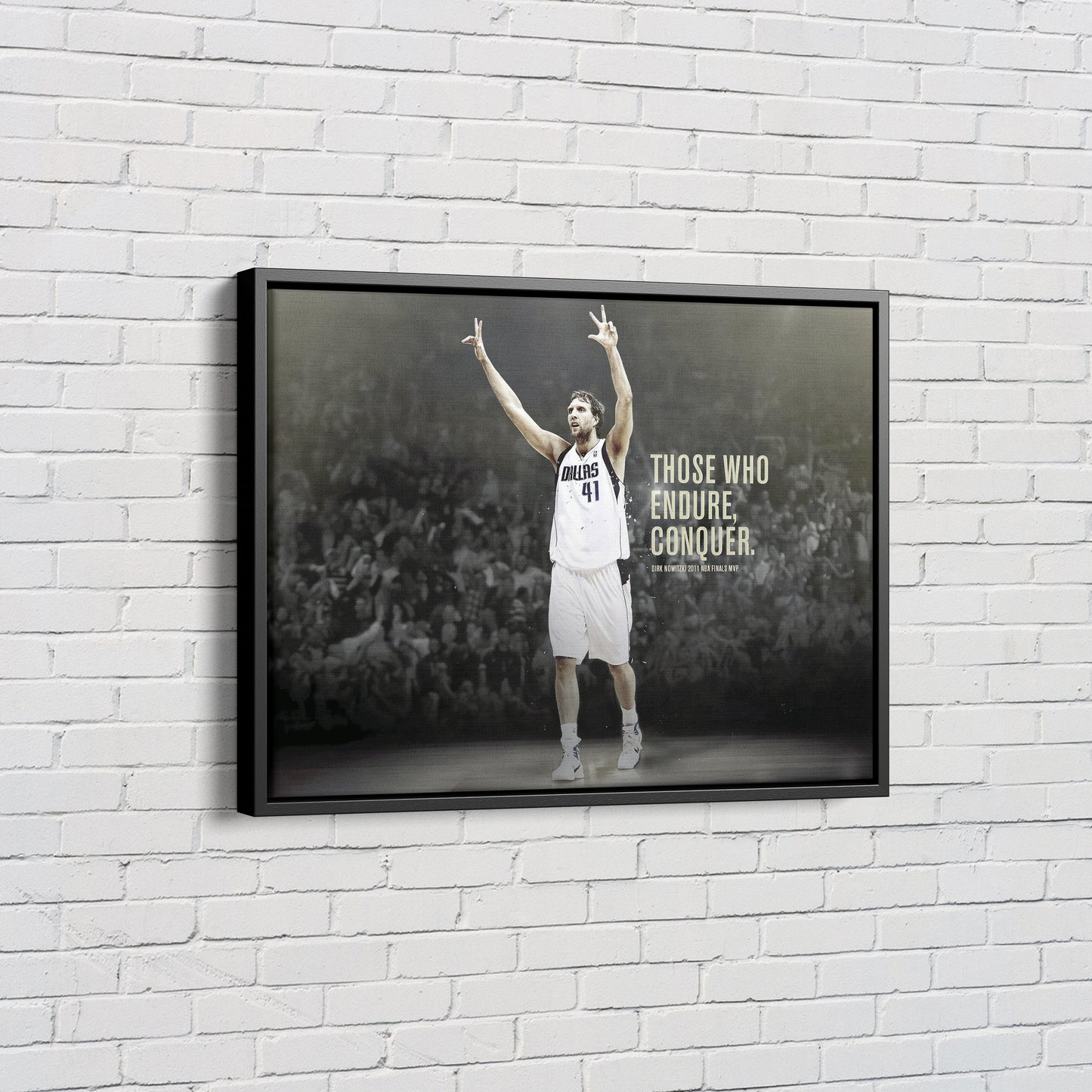 Dirk Nowitzki Poster Quotes Basketball Player Canvas Wall Art Home Decor Framed Art