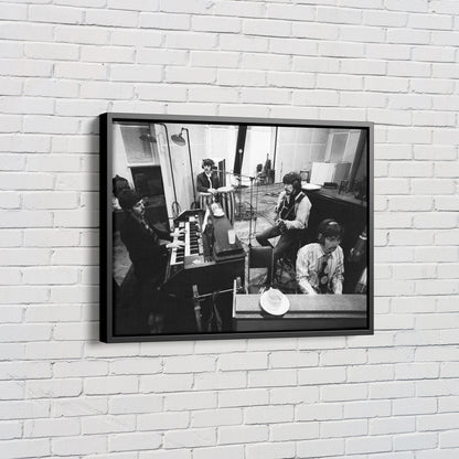 The Beatles Poster Recording Studio Wall Art Home Decor Hand Made Canvas Print