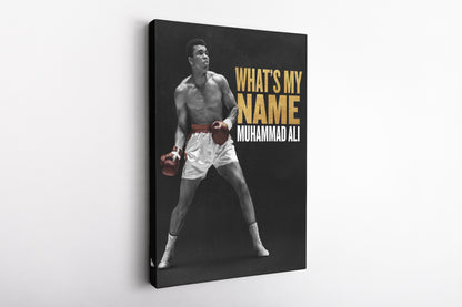 Muhammad Ali Poster What is my name Boxing Canvas Poster Wall Art Print Home Decor Framed Art