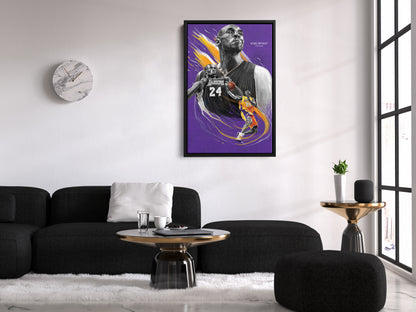 The Legend Kobe Bryant Art Lakers Canvas Poster Wall Art Print Home Decor Framed Art