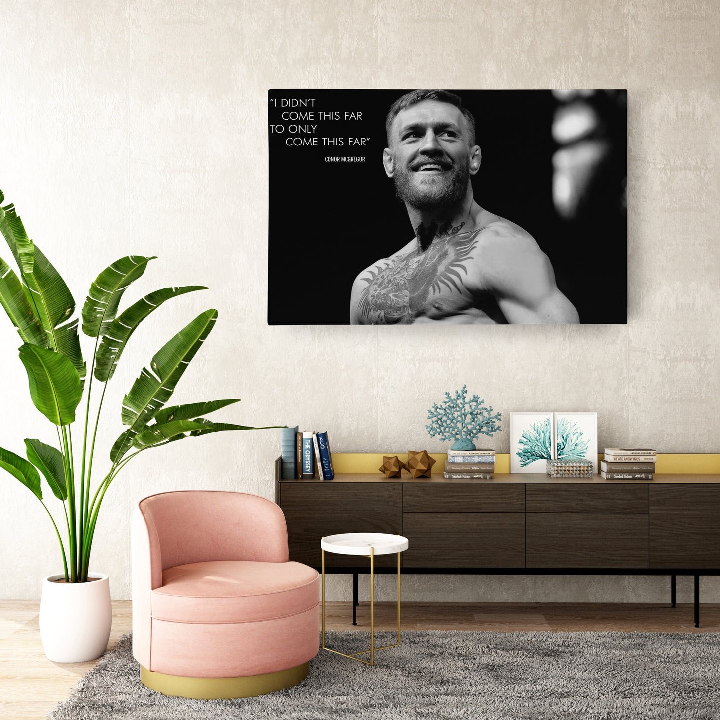 Conor McGregor Quote Canvas Wall Art – Inspirational MMA Print for Home
