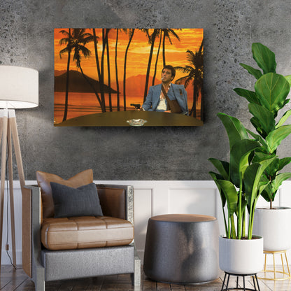 Scarface Al Pacino Art Effect Canvas Wall Art – Iconic Movie Moment Decor