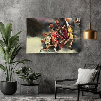 LeBron James Evolution Canvas Wall Art – NBA Legacy Print