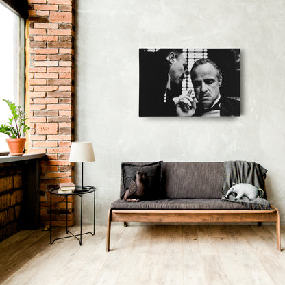 The Godfather - Black and White Canvas Wall Art Decor