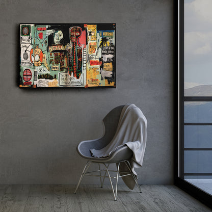 Notary by Jean-Michel Basquiat Abstract Art Canvas Wall Art – Modern Art Decor
