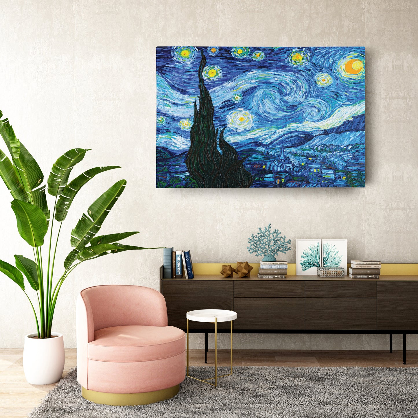 The Starry Night by Vincent Van Gogh Canvas Art - Classic Art Decor