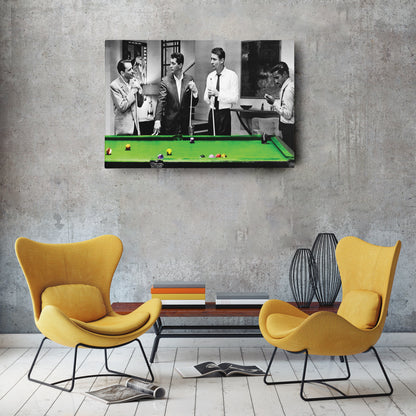 The Rat Pack - Playing Pool Canvas Wall Art Decor