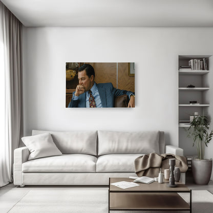 The Wolf of Wall Street Leo Fist Bite Canvas Wall Art – Iconic Movie Scene Decor