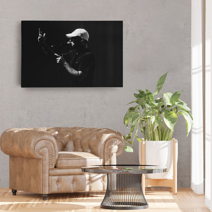 Mac Miller Black and White Canvas Wall Art – Rap Icon Tribute