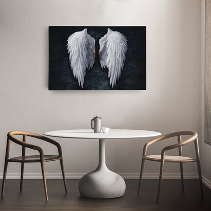 Banksy Angel White Wings Canvas Wall Art – Iconic Urban Art Print