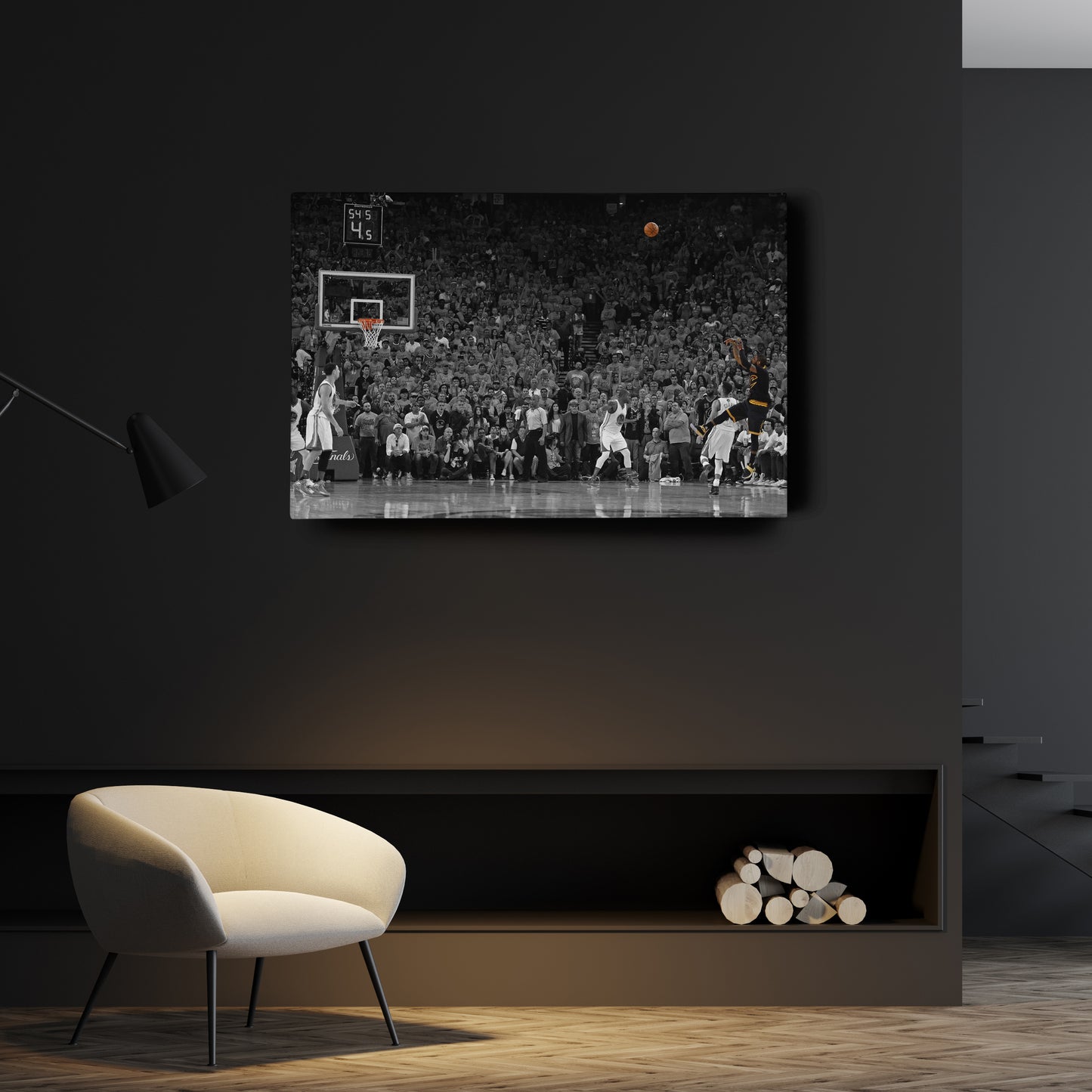 Kyrie Irving Game Winner vs Warriors Canvas Wall Art Decor - NBA Playoff Moment Art