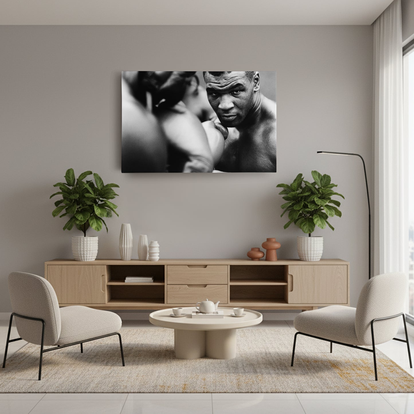 Mike Tyson Training Poster – Boxing Canvas Art Wall Decor