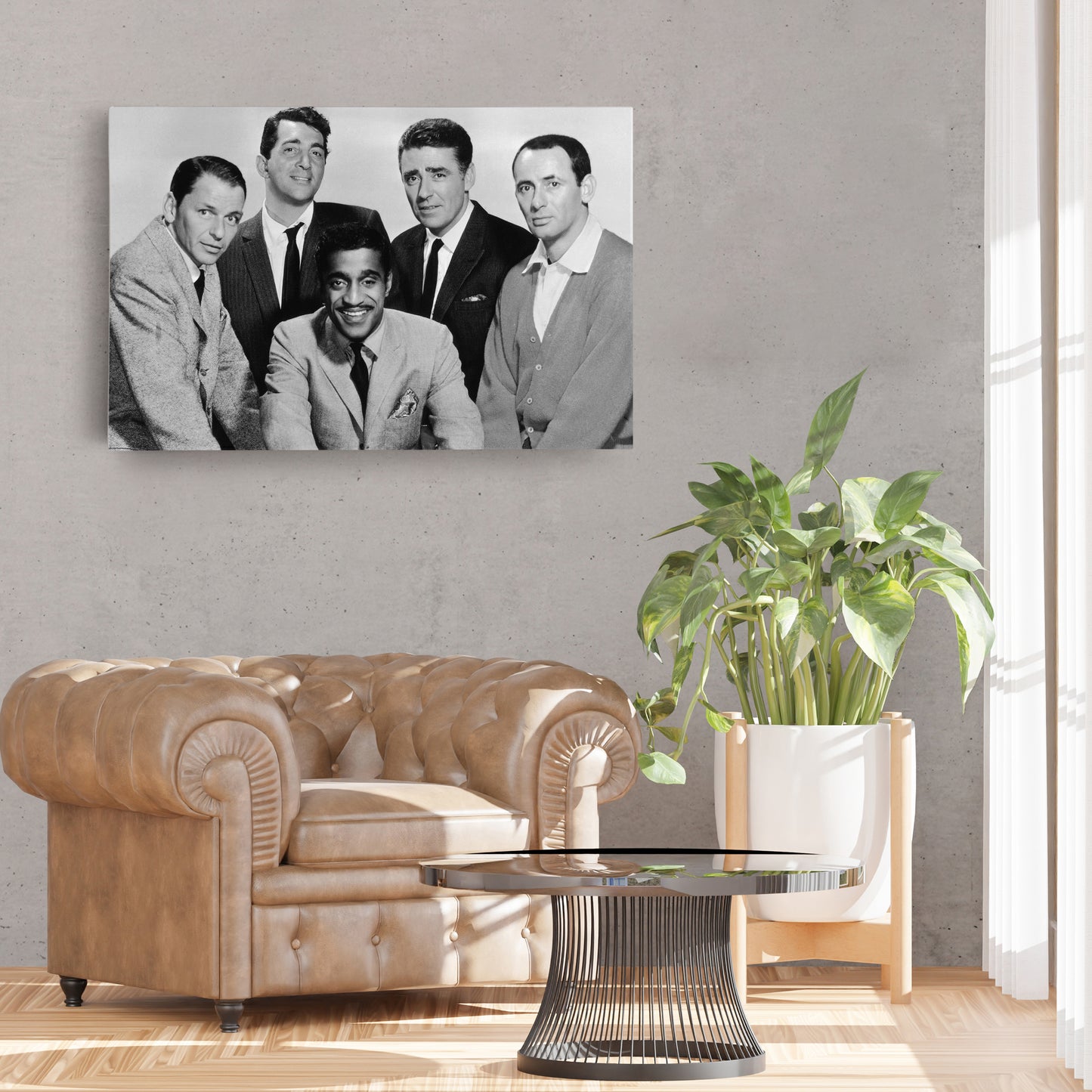 Rat Pack Black and White Canvas Art – Hollywood Legends Decor