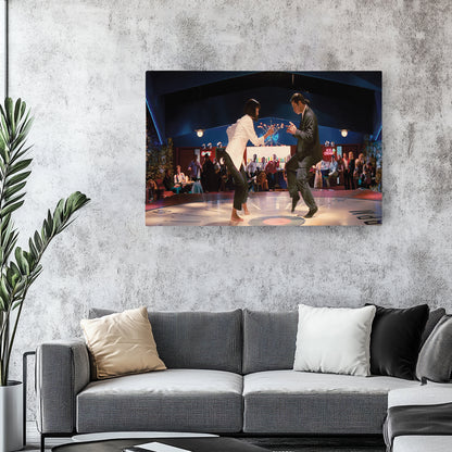 Pulp Fiction Dance Twist Canvas Wall Art – Iconic Movie Scene Decor
