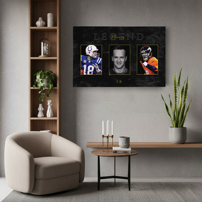 Peyton Manning NFL Canvas Wall Art – Football Legend Decor