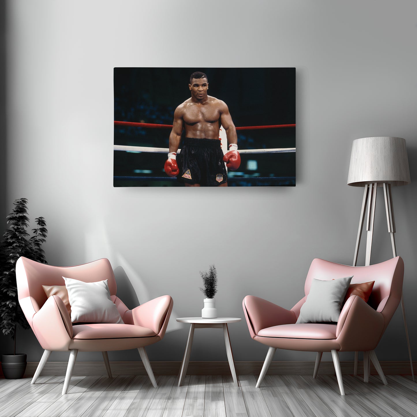 Mike Tyson Standing Poster – Iron Mike Boxing Canvas Art Wall Decor