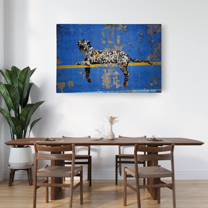Banksy 'Bronx Zoo Leopard' Street Art Canvas Print - Framed Wall Art