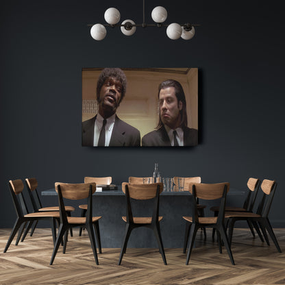 Pulp Fiction Vincent & Jules Canvas Wall Art – Movie Duo Icon Decor