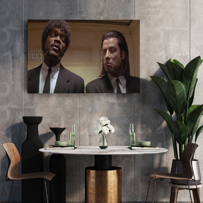 Pulp Fiction Vincent & Jules Canvas Wall Art – Movie Duo Icon Decor
