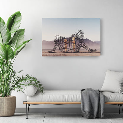 Two People Turning Their Backs by Alexander Milov Canvas Art - Modern Decor