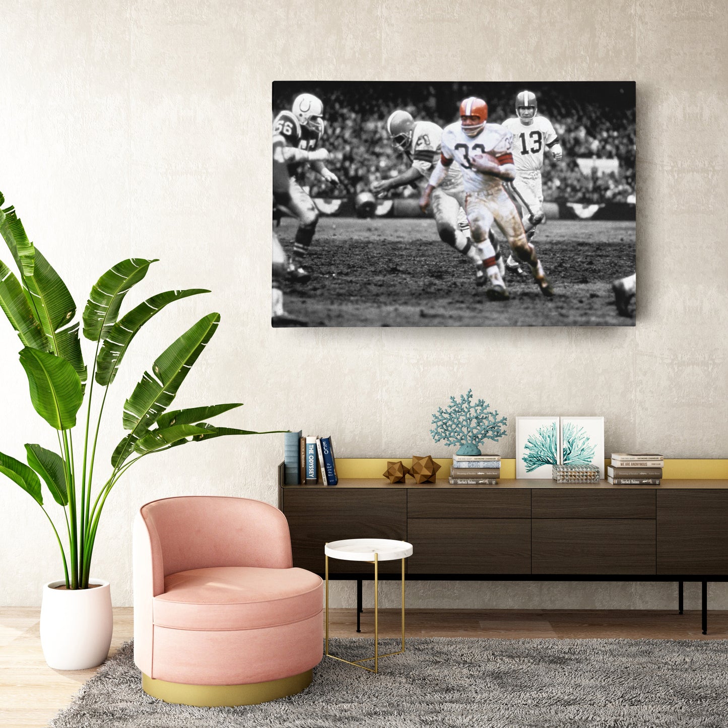 1964 NFL Championship Cleveland Browns Canvas Wall Art Decor - Legendary Sports Poster