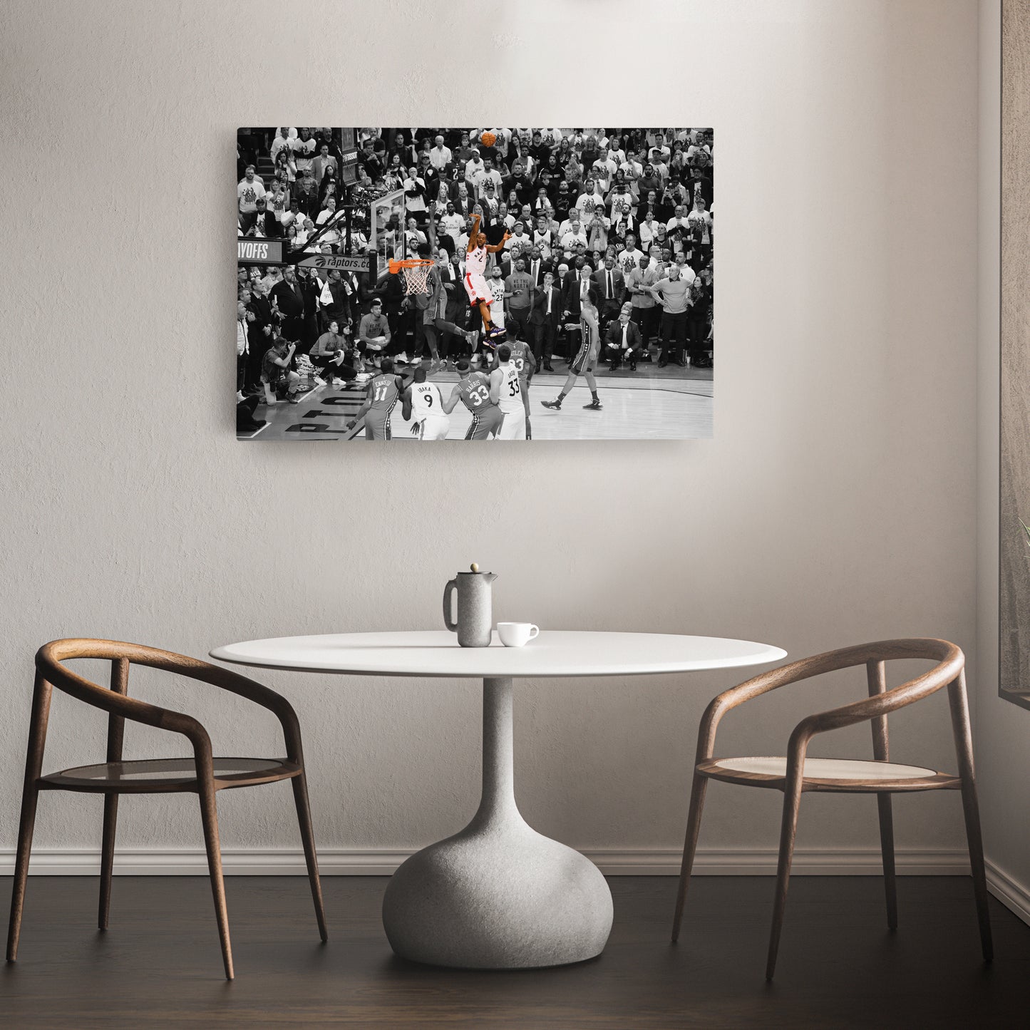 Kawhi Leonard Buzzer Beater Toronto Raptors Canvas Wall Art Decor - NBA Playoff Art