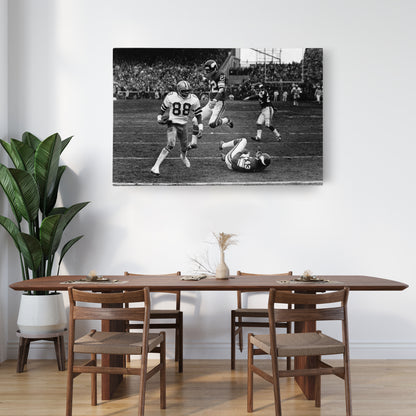 Staubach's 'Hail Mary' Canvas Wall Art - Cowboys vs. Vikings NFL Poster