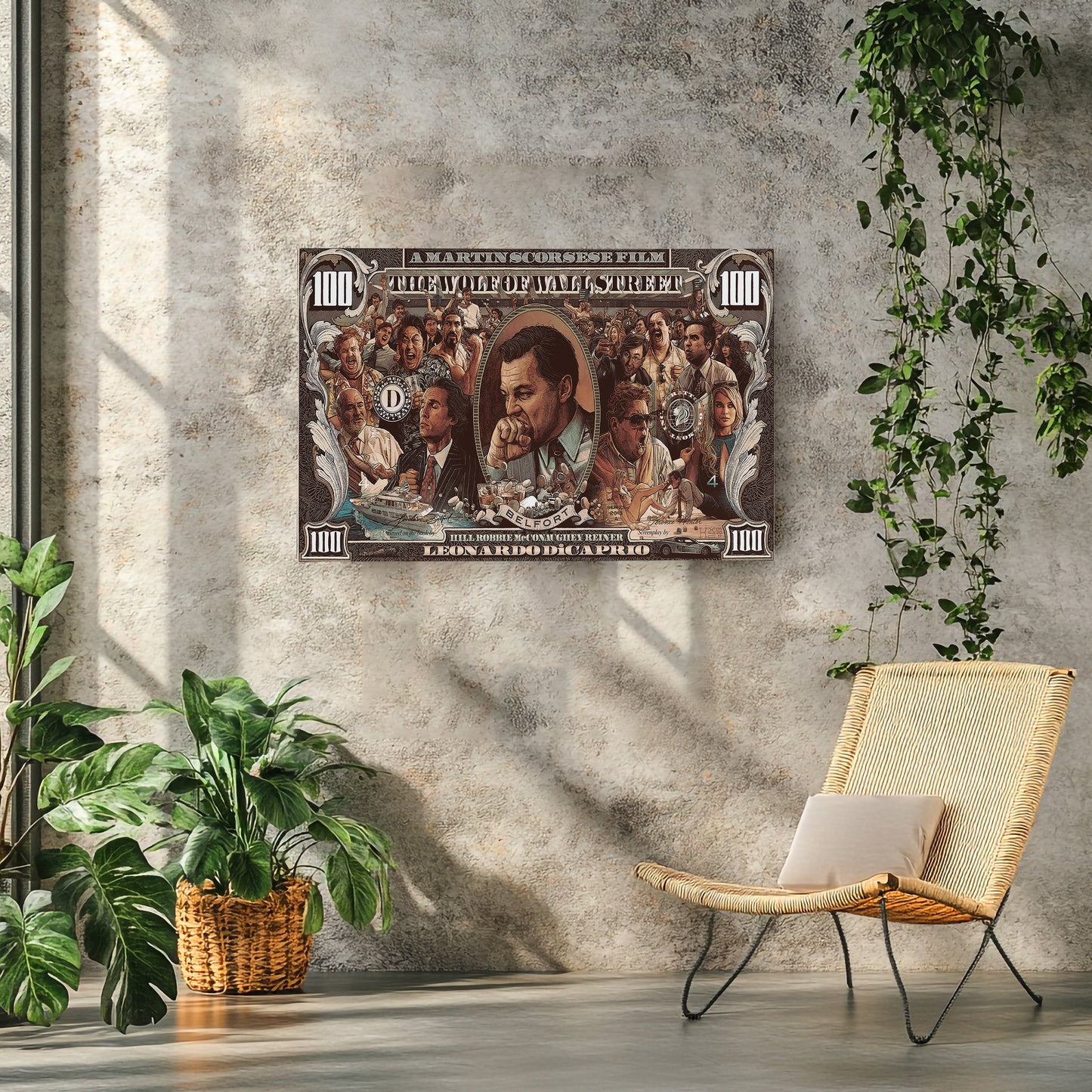 The Wolf of Wall Street Movie Poster – Canvas Wall Art Framed Home Decor