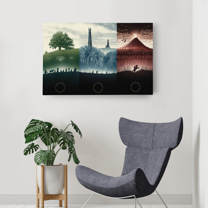 Lord of The Rings Trilogy Canvas Wall Art – Epic Movie Decor
