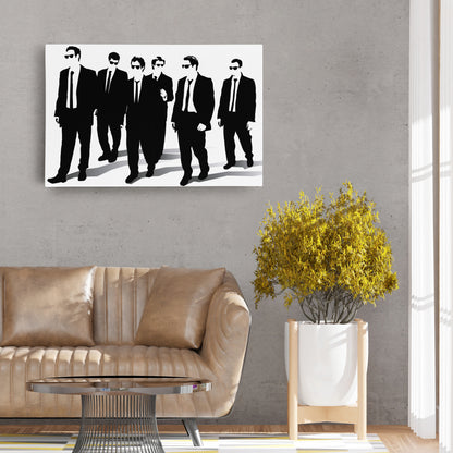 Reservoir Dogs Illustration Canvas Art – Cult Movie Icon Decor