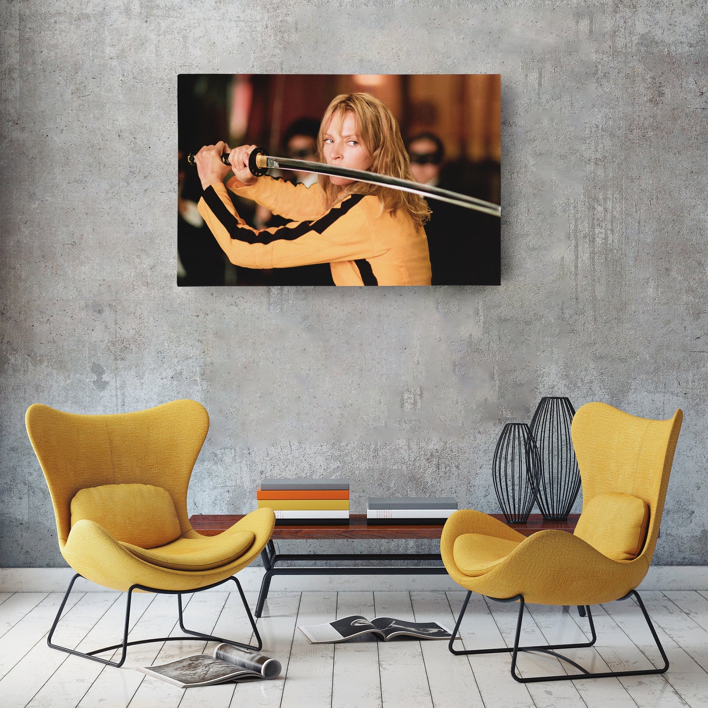 Kill Bill Uma Thurman Canvas Wall Art – Action Movie Decor