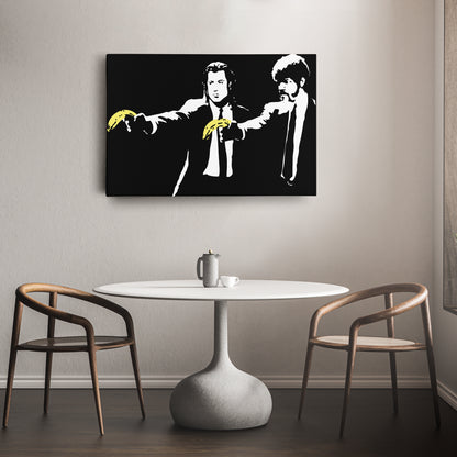 Pulp Fiction Banana Gun Canvas Wall Art – Iconic Movie Moment Decor