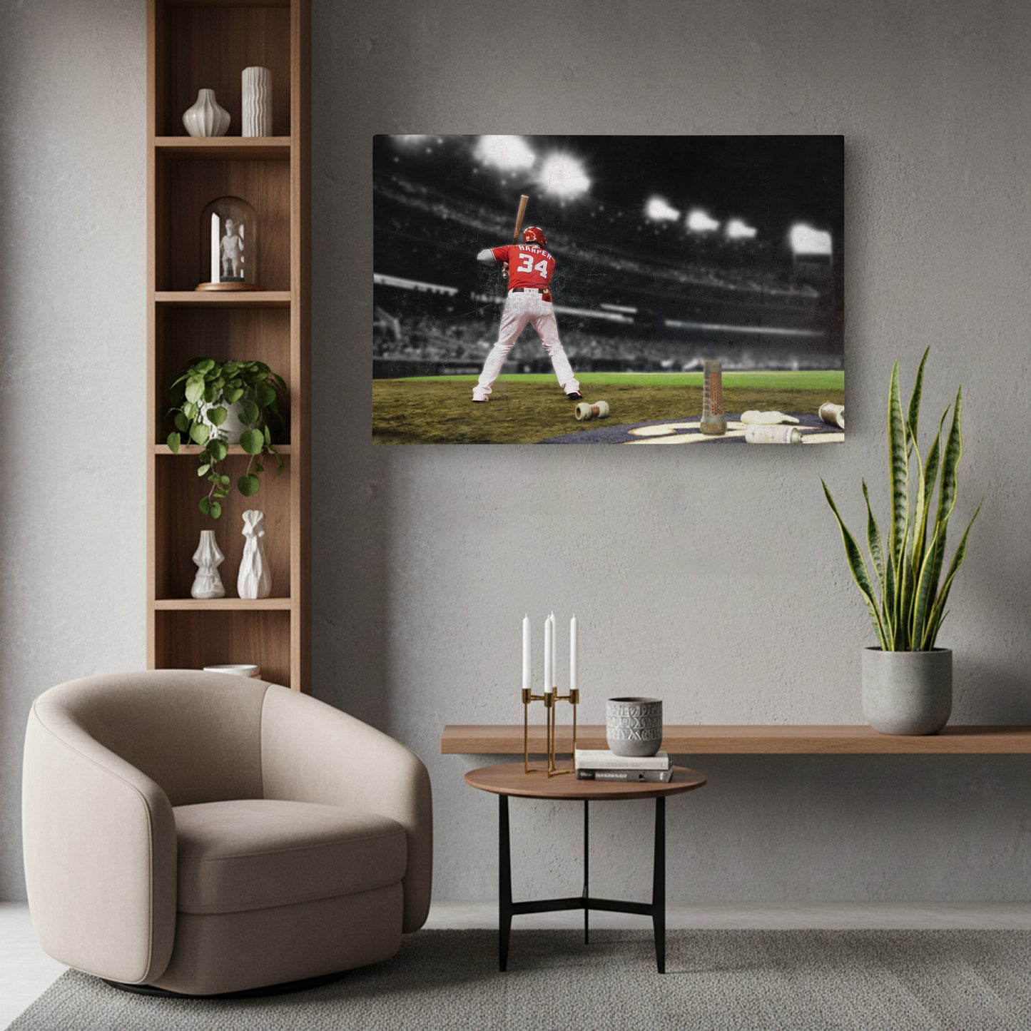 Bryce Harper Philadelphia Phillies Canvas Wall Art – Baseball Player Poster