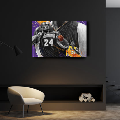 Kobe Bryant Lakers Canvas Wall Art – Mamba Mentality Home Decor