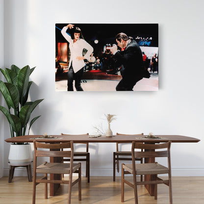 Pulp Fiction Dance Twist Canvas Wall Art – Timeless Movie Moment Decor