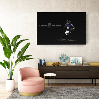 Lamar Jackson Baltimore Ravens Canvas Wall Art – MVP Football Star Poster