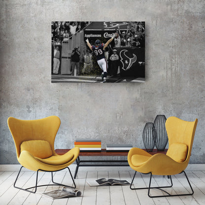 J.J. Watt’s Pick-6 Houston Texans Canvas Wall Art Decor - NFL Action Moment Art