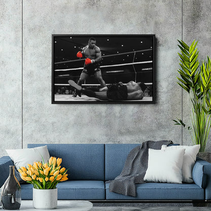 Mike Tyson Boxing Canvas Art – Poster Framed Wall Decor