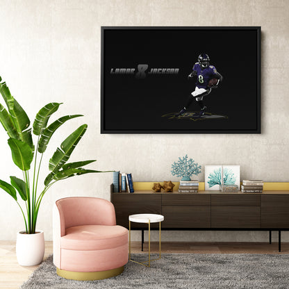 Lamar Jackson Baltimore Ravens Canvas Wall Art – MVP Football Star Poster