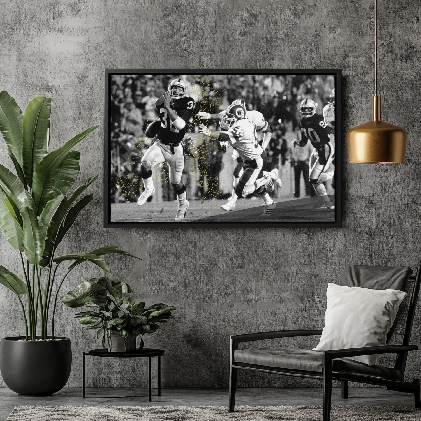 Marcus Allen Reverse Run Canvas Art - Raiders vs. Washington NFL Decor