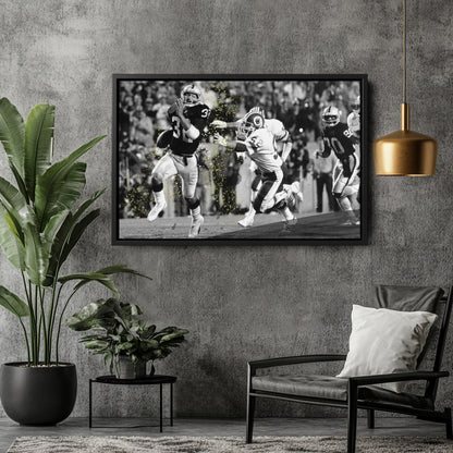 Marcus Allen Reverse Run Canvas Art - Raiders vs. Washington NFL Decor