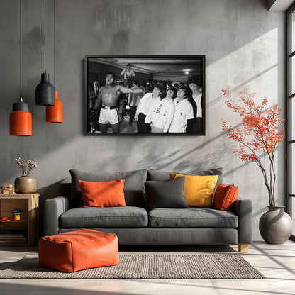 The Beatles & Muhammad Ali Canvas Wall Art – Music & Sports Legends Decor