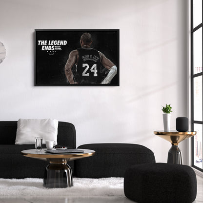 Kobe Bryant Black Mamba Legend Canvas Wall Art – NBA Basketball Star